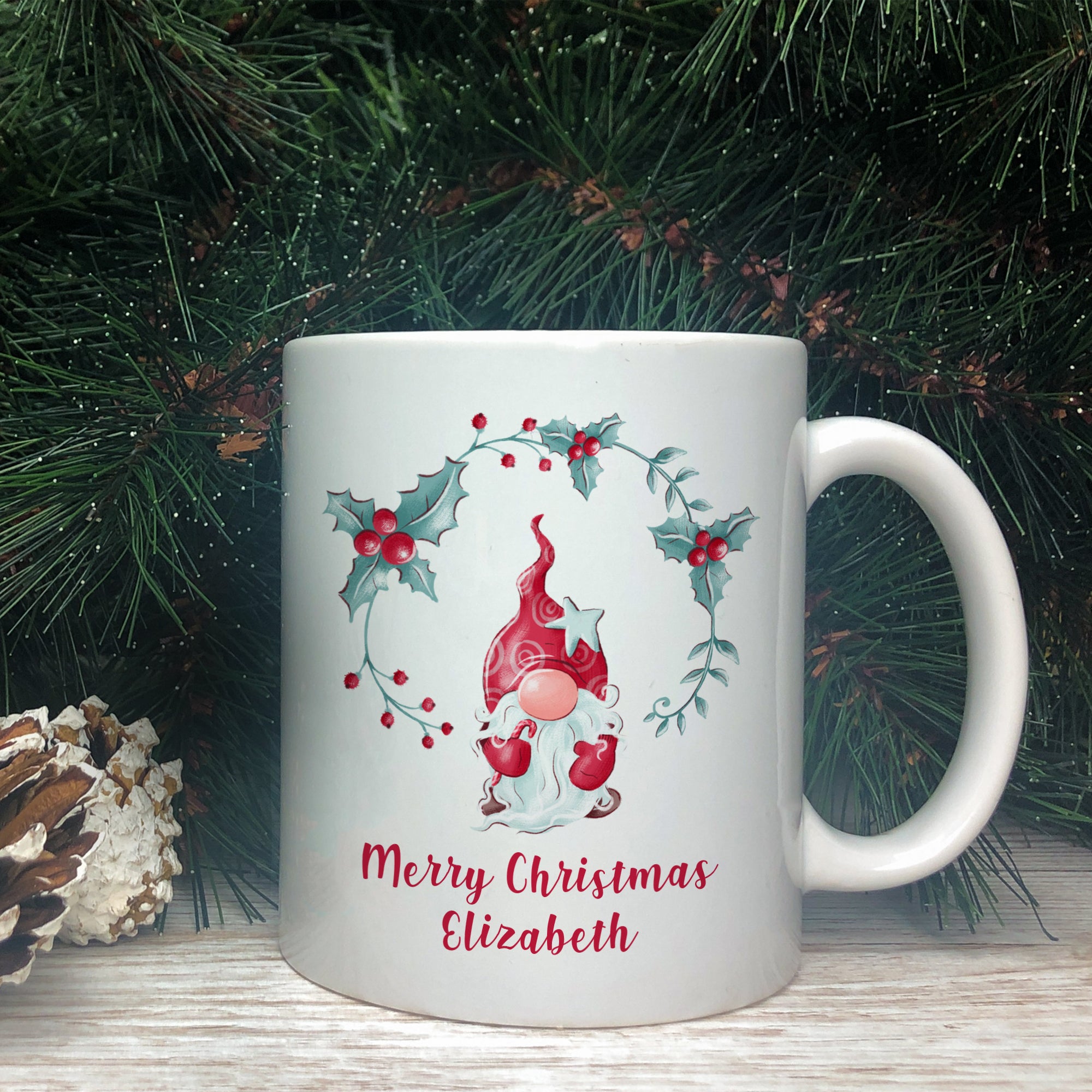 Christmas gnome mug