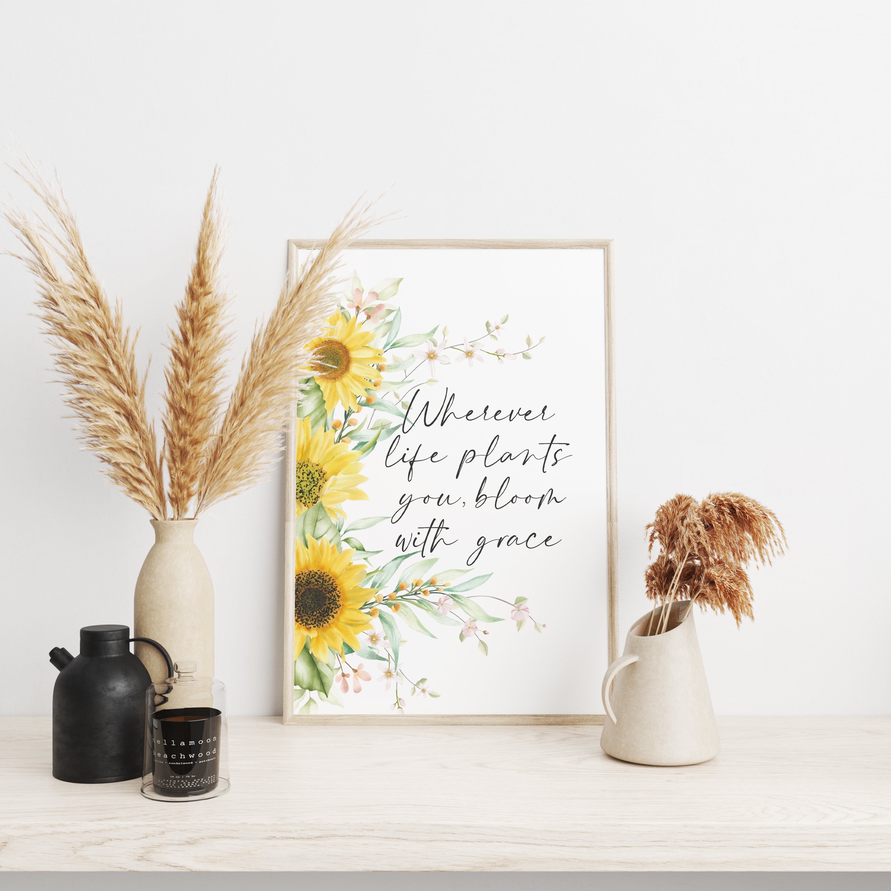 Personalised Sunflower Print